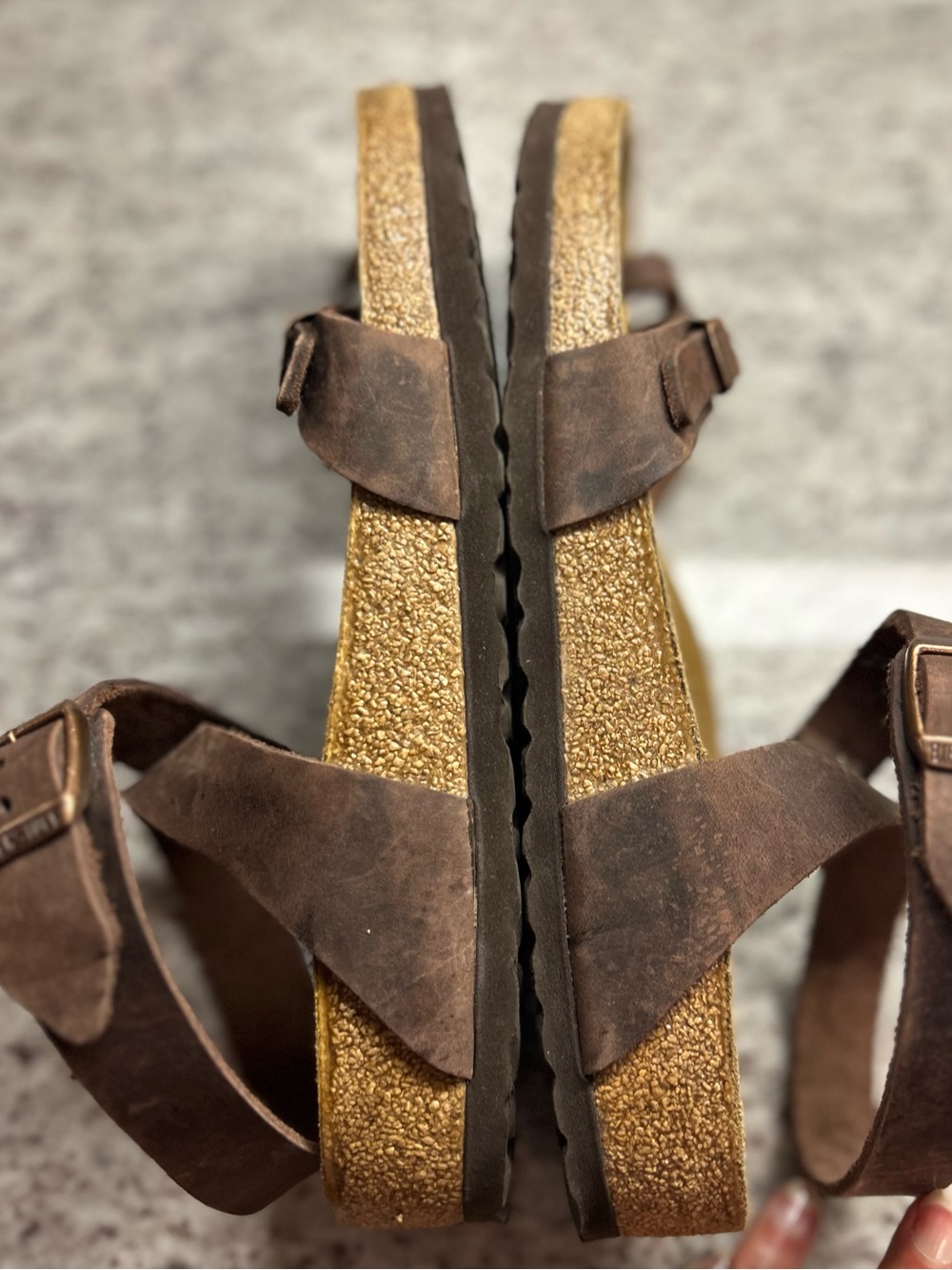 Birkenstock Yara Brown Leather Ankle-Strap Sandals women’s size 11(42) - Picture 5 of 7